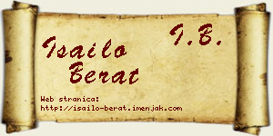 Isailo Berat vizit kartica
